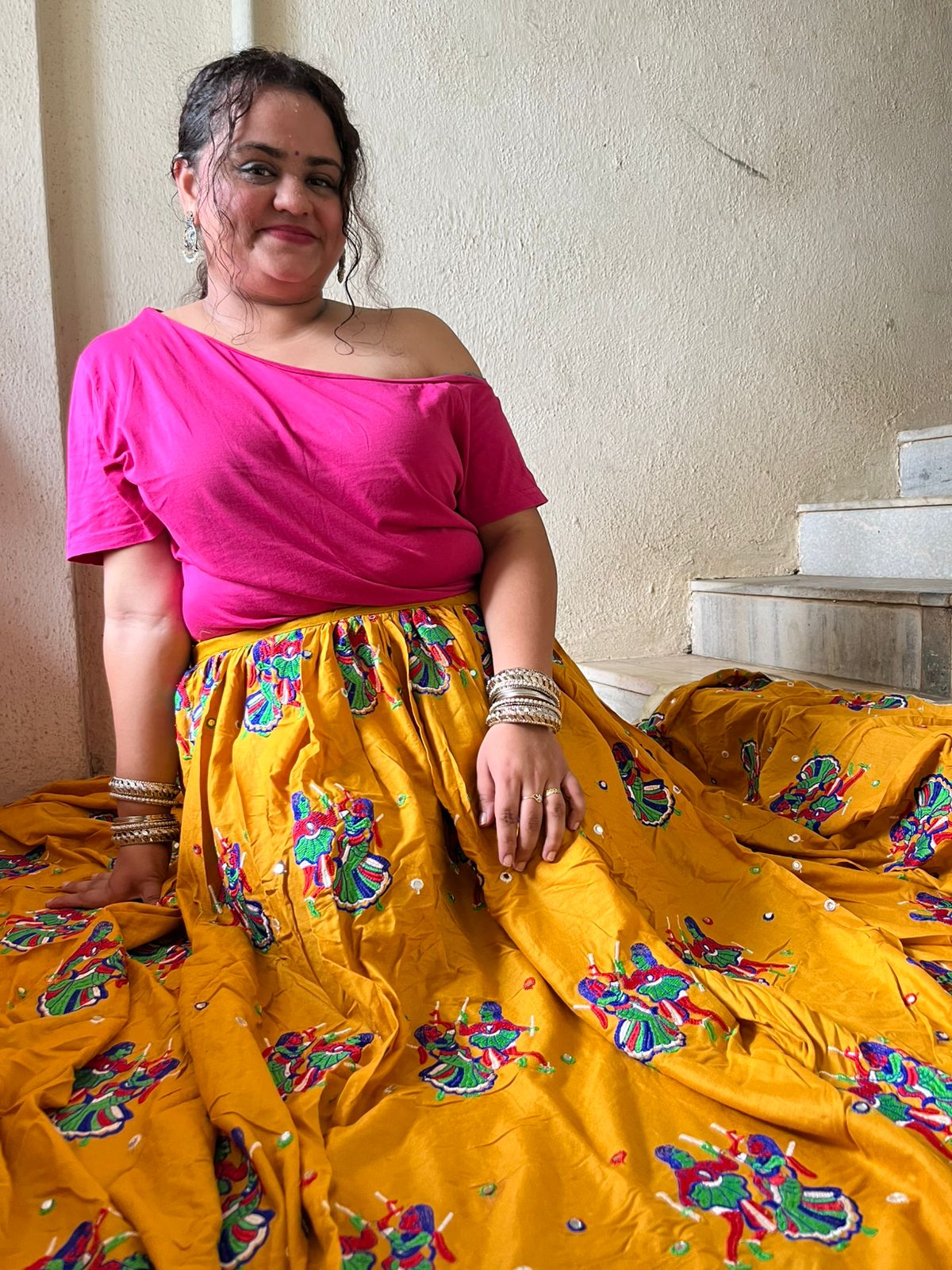 Patchwork Skirt (Yellow)