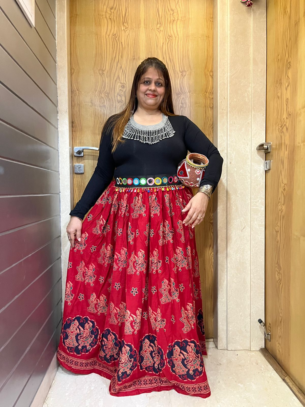 Rajasthani Skirt (Maroon)