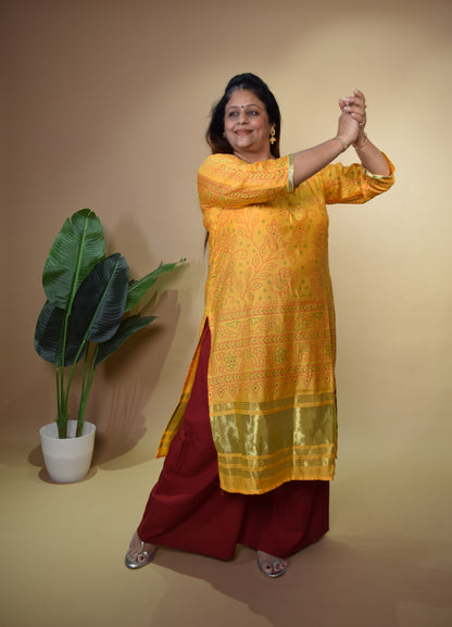 Meher Bandhej Kurti