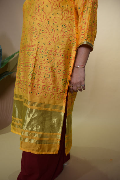Meher Bandhej Kurti