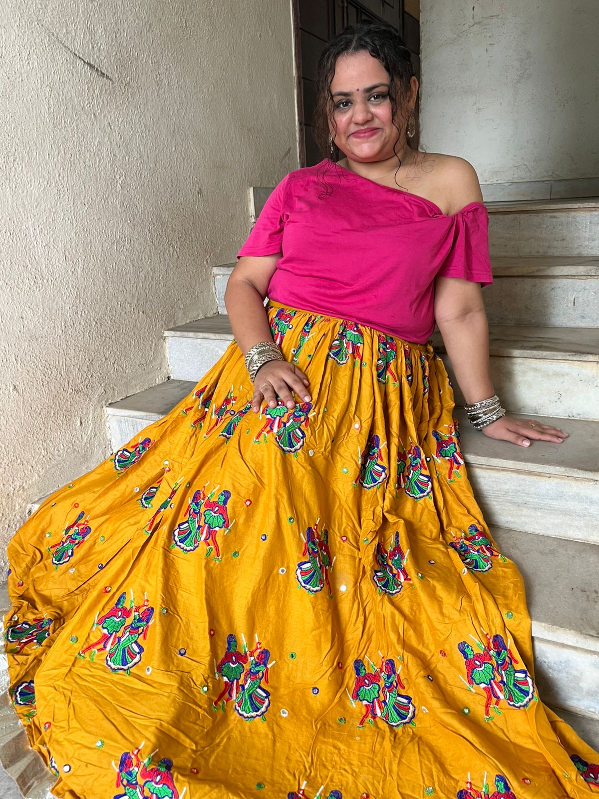 Patchwork Skirt (Yellow)