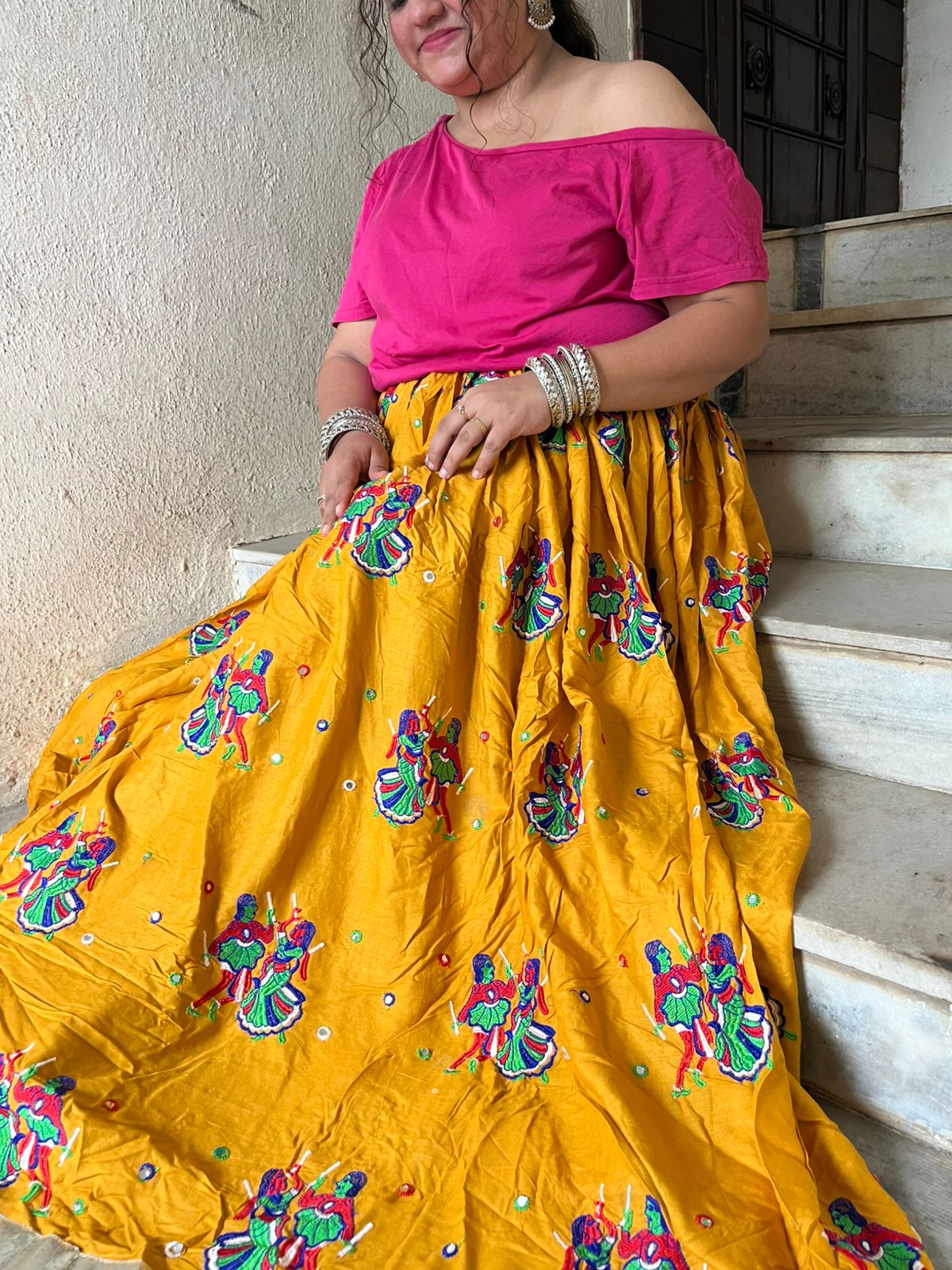 Patchwork Skirt (Yellow)