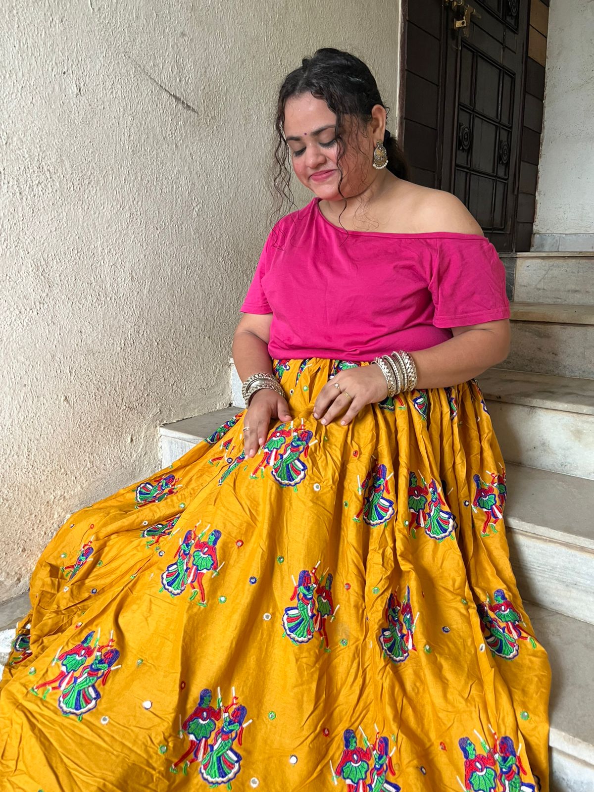 Patchwork Skirt (Yellow)