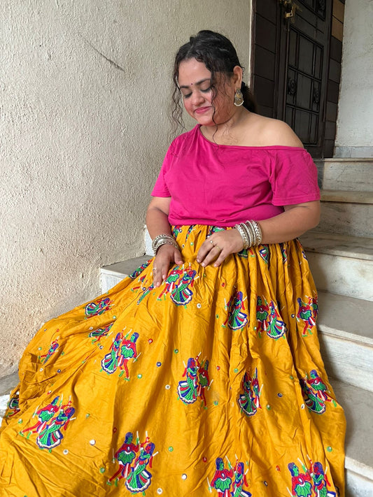 Patchwork Skirt (Yellow)