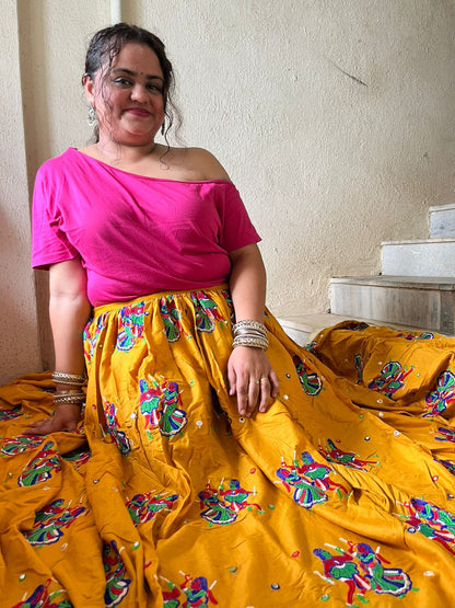 Patchwork Skirt (Yellow)
