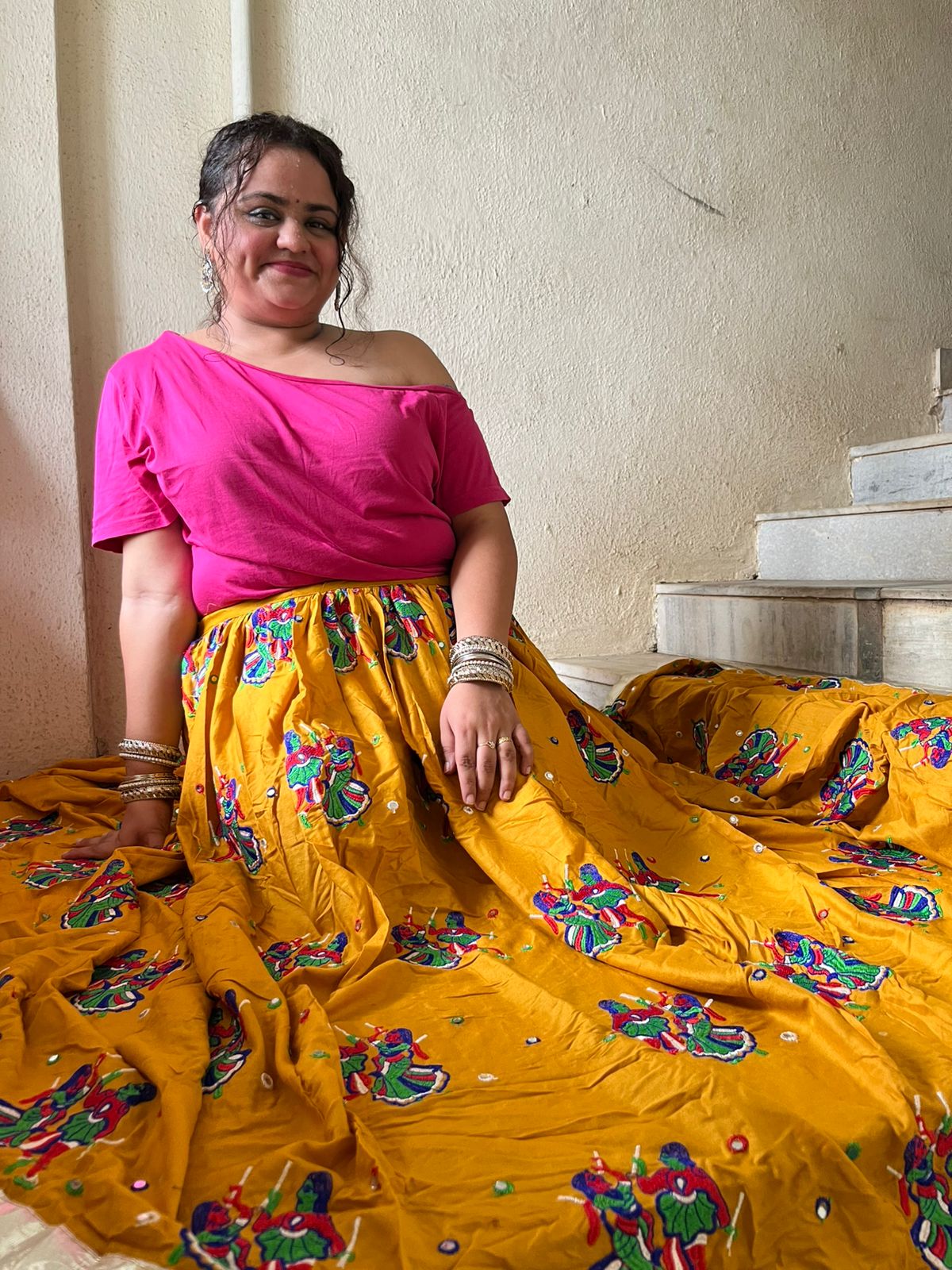 Patchwork Skirt (Yellow)