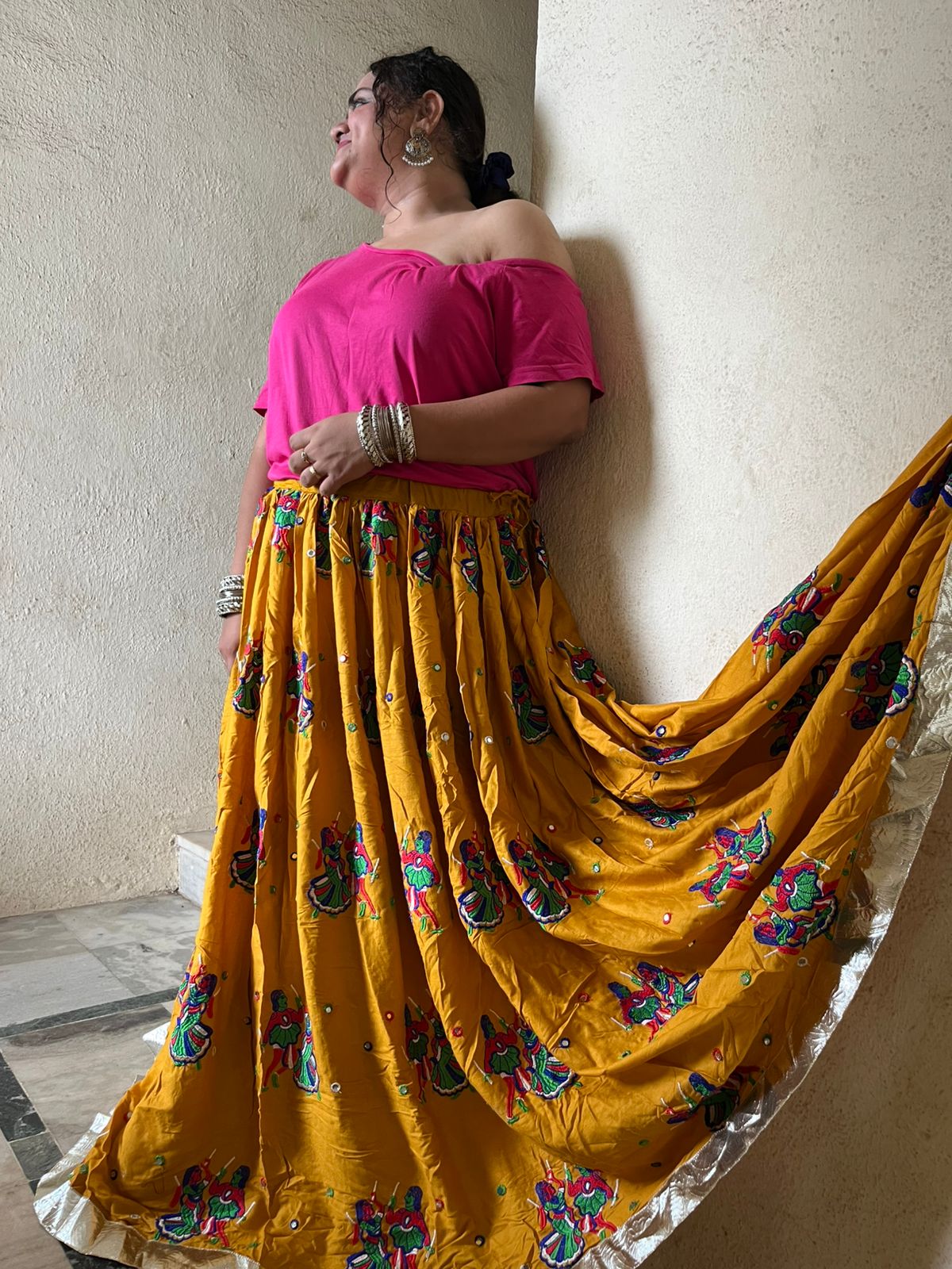 Patchwork Skirt (Yellow)