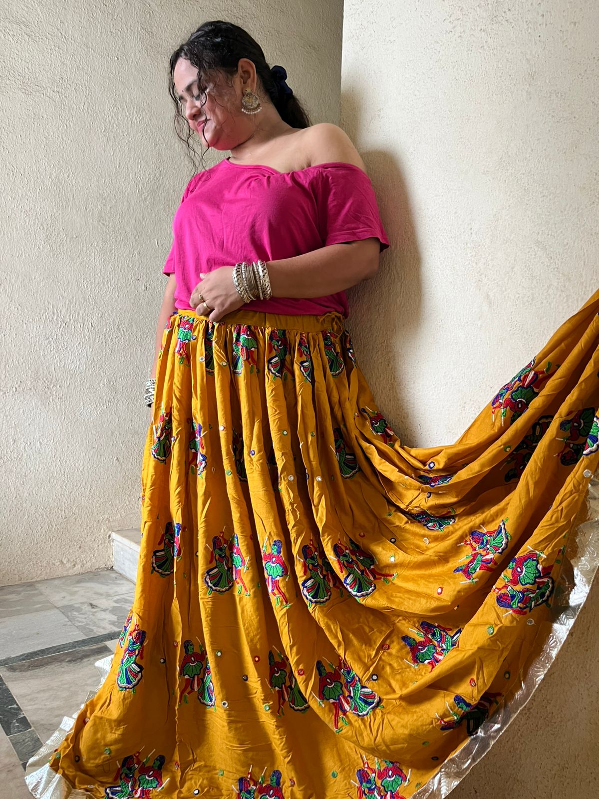 Patchwork Skirt (Yellow)