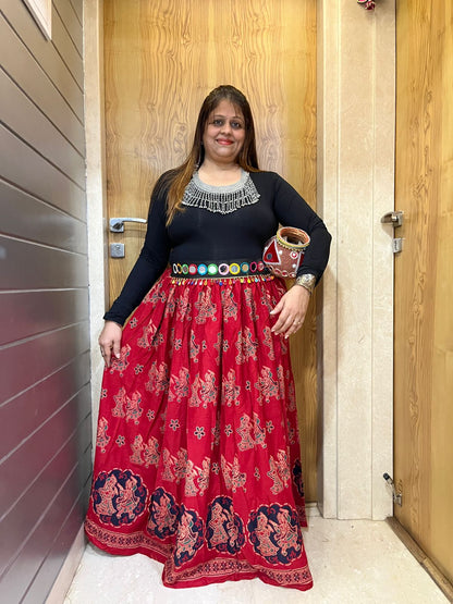 Rajasthani Skirt (Maroon)