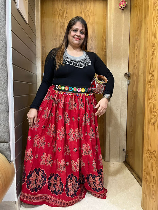 Rajasthani Skirt (Maroon)