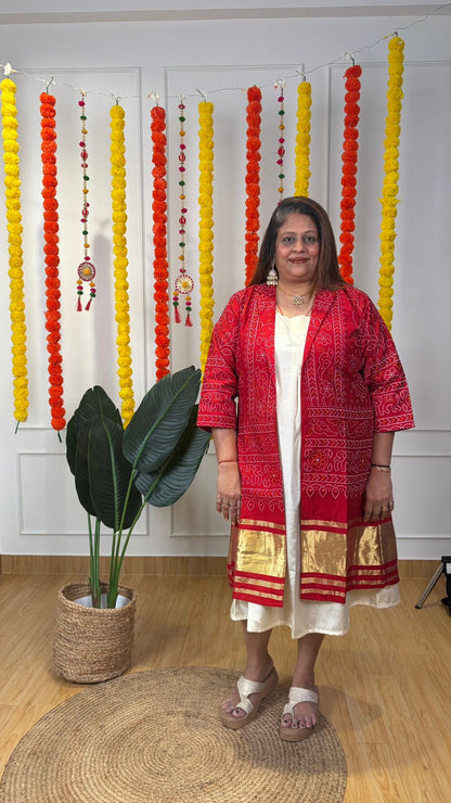 Gajji Silk Jacket with Silk Inner